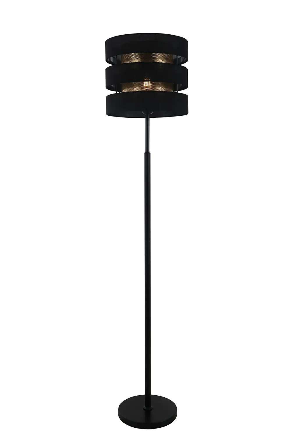 Ako ovplyvňuje geometrické usporiadanie čiernej lampy s dvojitým odtieňom rozloženie svetla a priestorovú estetiku?