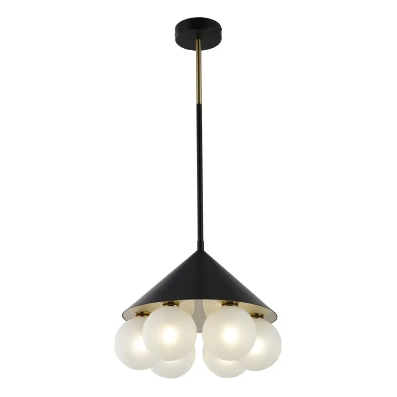 Minimalistická geometrická závesná lampa so 6 svetlami