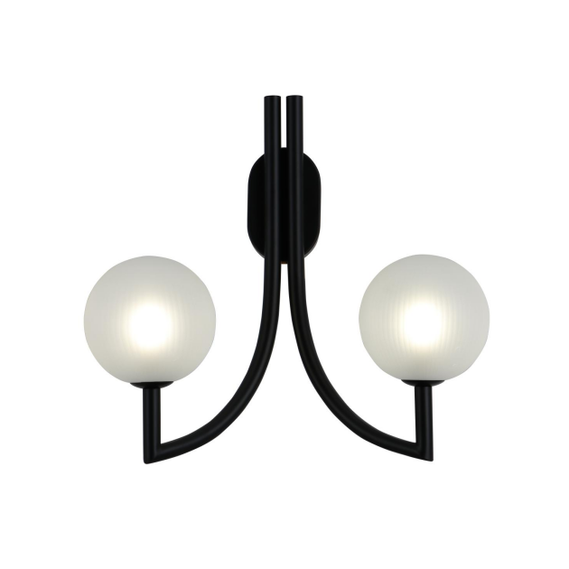 Súčasná pruhovaná sklenená dvojitá nástenná lampa