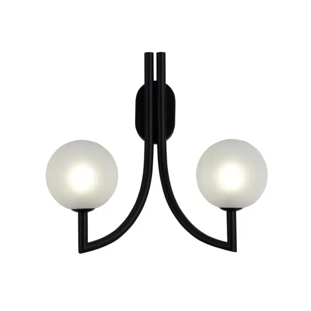 Súčasná pruhovaná sklenená dvojitá nástenná lampa