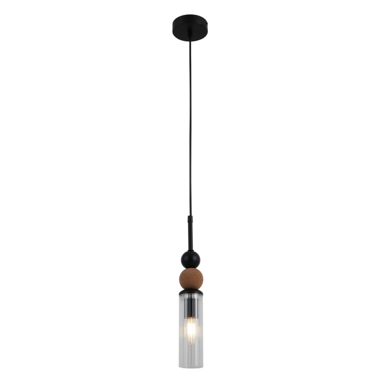Minimalistická drevená guľová závesná lampa