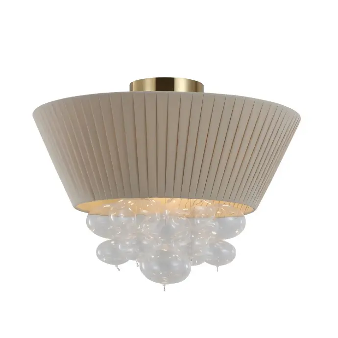 Stropná bublinková lampa z plisovanej látky