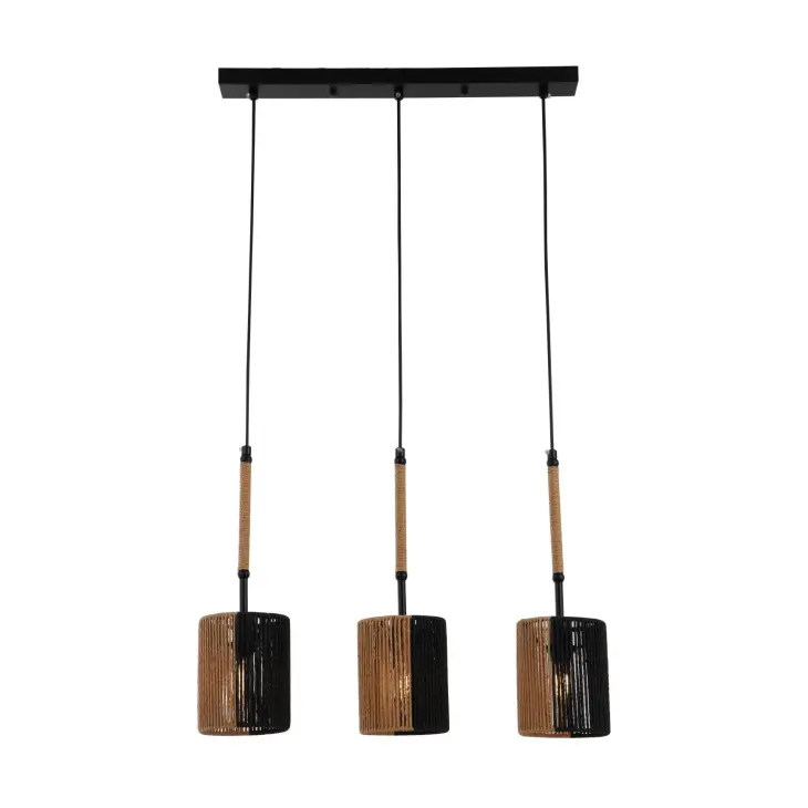 Rustikálne papierové lano tkané prívesok lampa