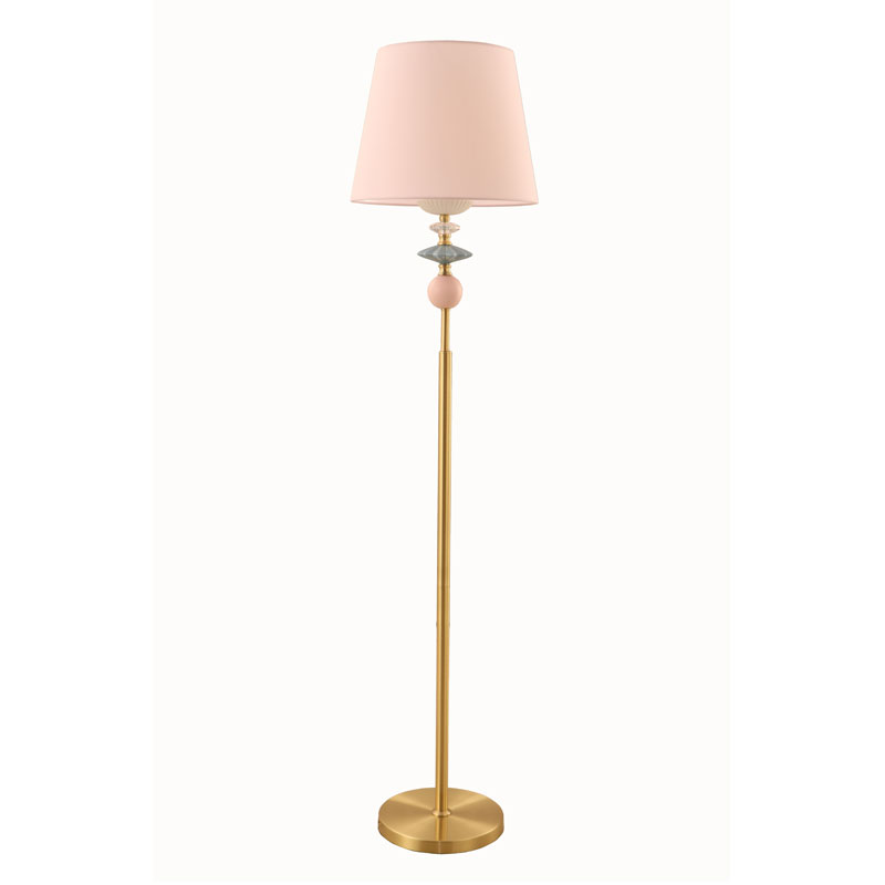 Porcelánová podlahová lampa v tienidlo Sandy Gold