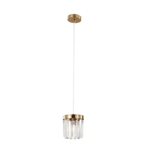 Jednotlivé základné svetlo E14 Brushed Gold K9 Crystal Pendant Light