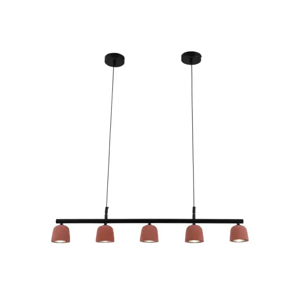 Minimalistický cement s vulkánskym červeným príveskom